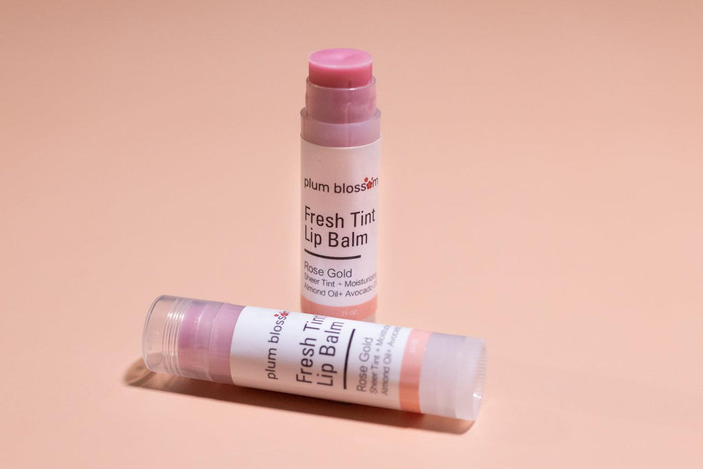 FRESH TINT ROSE GOLD PINK RASPBERRY SHEER COLOR LIP BALM - Plum Blossom Apothecary