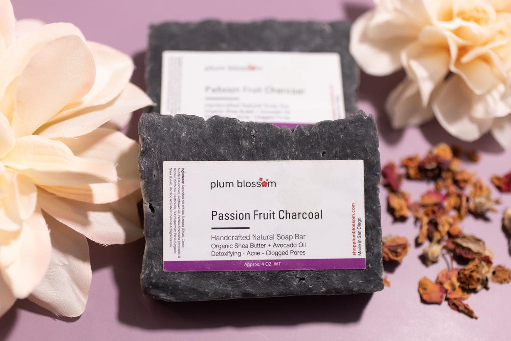 PASSION FRUIT Clarifying Charcoal Bar GREAT FOR THE FACE TOO - Plum Blossom Apothecary