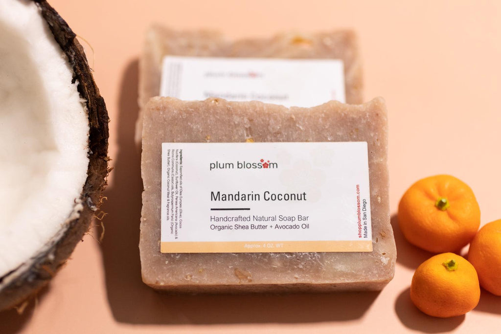 MANDARIN COCONUT ORGANIC SHEA BUTTER Natural Soap Bar - Plum Blossom Apothecary